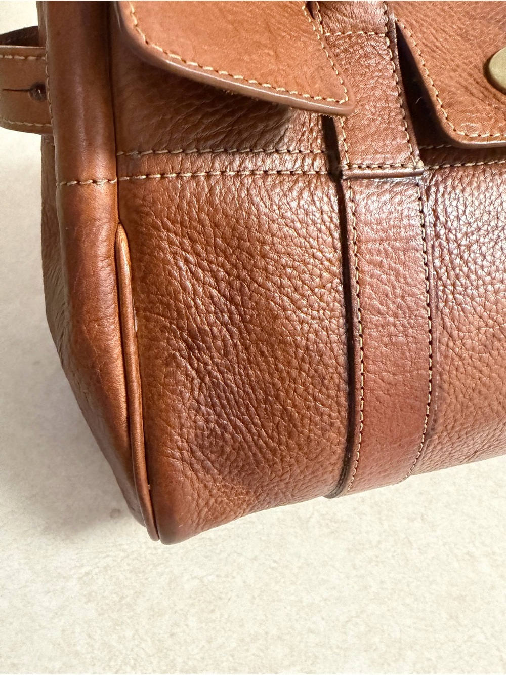 Mulberry Small Bayswater Oak Pebble Leather Satchel - Picture 6 of 15